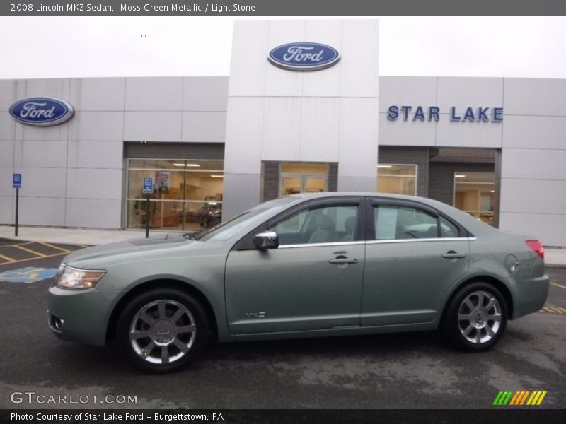 Moss Green Metallic / Light Stone 2008 Lincoln MKZ Sedan