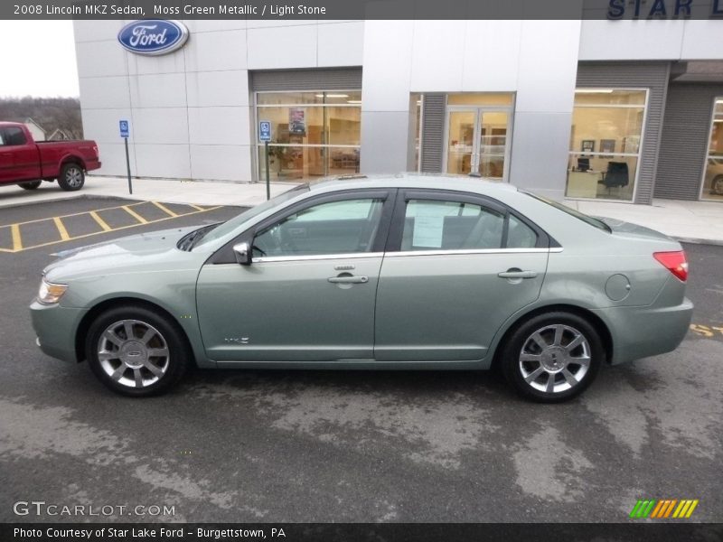 Moss Green Metallic / Light Stone 2008 Lincoln MKZ Sedan