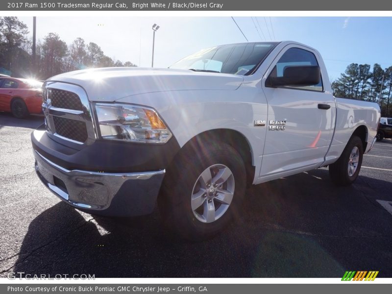Bright White / Black/Diesel Gray 2017 Ram 1500 Tradesman Regular Cab