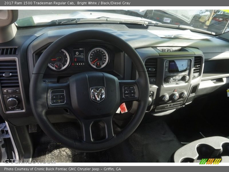 Bright White / Black/Diesel Gray 2017 Ram 1500 Tradesman Regular Cab