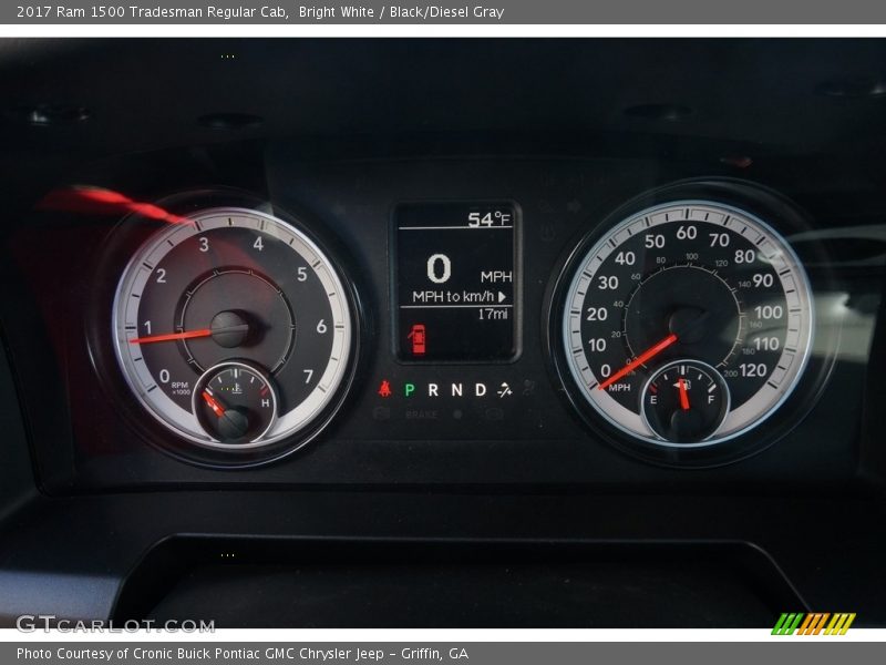 Bright White / Black/Diesel Gray 2017 Ram 1500 Tradesman Regular Cab