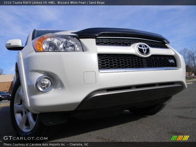 Blizzard White Pearl / Sand Beige 2010 Toyota RAV4 Limited V6 4WD