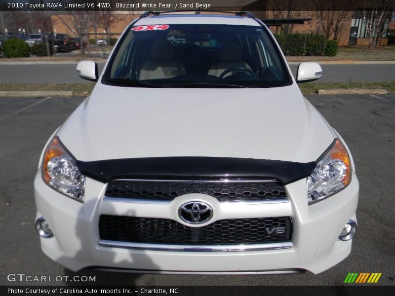 Blizzard White Pearl / Sand Beige 2010 Toyota RAV4 Limited V6 4WD