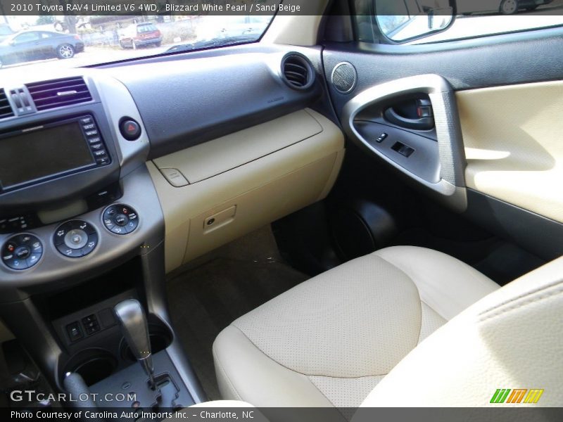 Blizzard White Pearl / Sand Beige 2010 Toyota RAV4 Limited V6 4WD