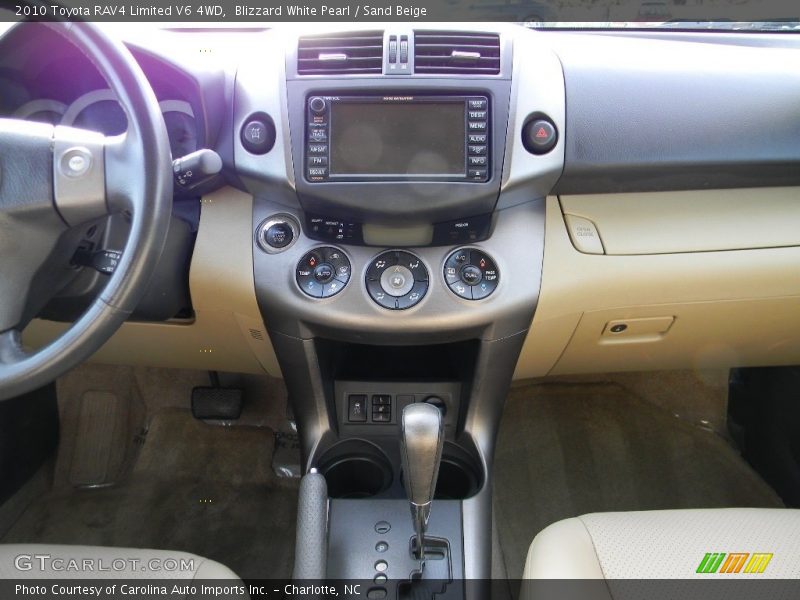 Blizzard White Pearl / Sand Beige 2010 Toyota RAV4 Limited V6 4WD