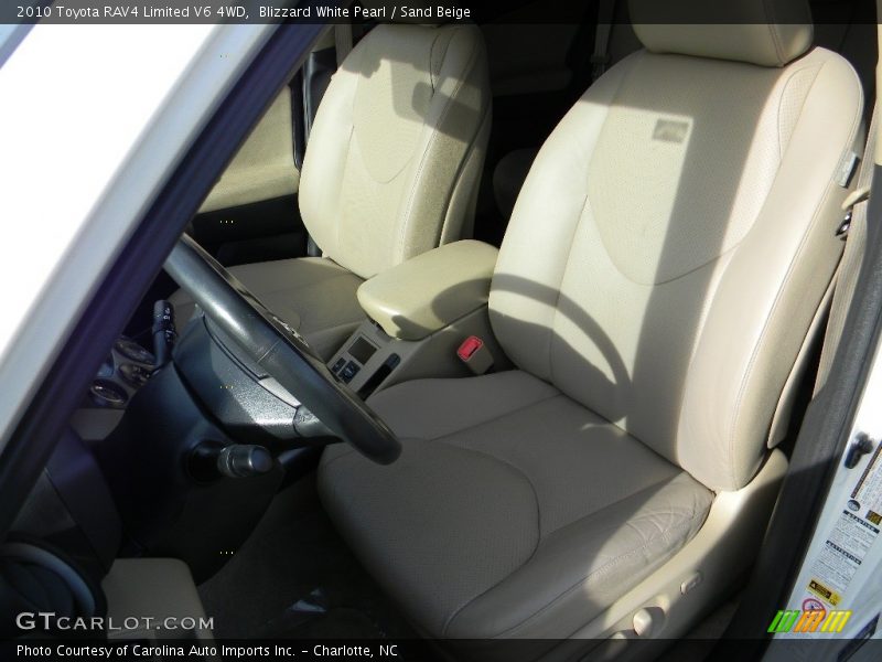 Blizzard White Pearl / Sand Beige 2010 Toyota RAV4 Limited V6 4WD