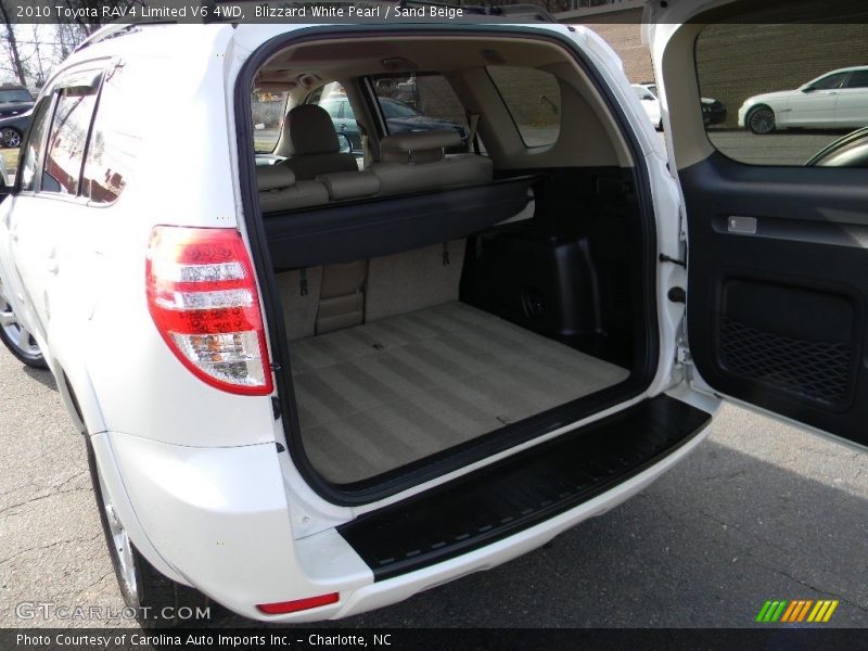 Blizzard White Pearl / Sand Beige 2010 Toyota RAV4 Limited V6 4WD