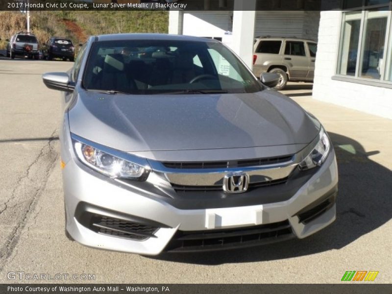 Lunar Silver Metallic / Black/Gray 2017 Honda Civic LX Coupe