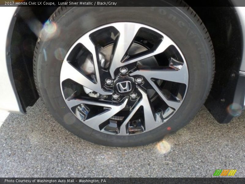 Lunar Silver Metallic / Black/Gray 2017 Honda Civic LX Coupe