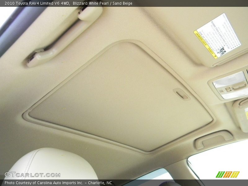 Blizzard White Pearl / Sand Beige 2010 Toyota RAV4 Limited V6 4WD