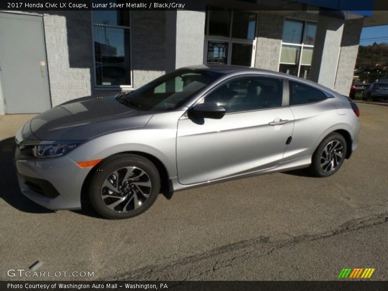 Lunar Silver Metallic / Black/Gray 2017 Honda Civic LX Coupe