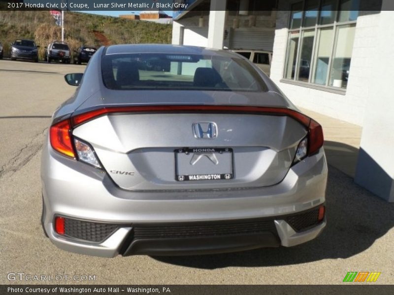 Lunar Silver Metallic / Black/Gray 2017 Honda Civic LX Coupe