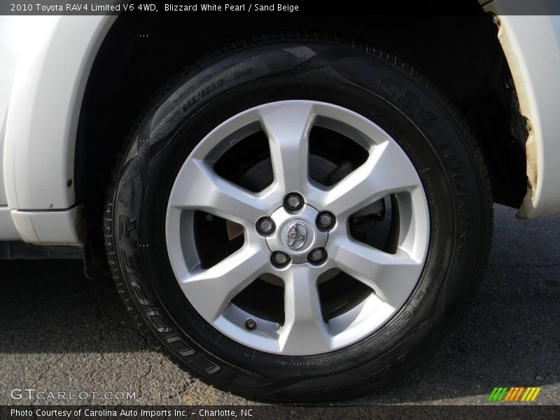 Blizzard White Pearl / Sand Beige 2010 Toyota RAV4 Limited V6 4WD