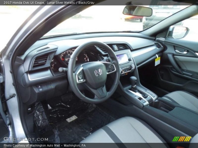 Lunar Silver Metallic / Black/Gray 2017 Honda Civic LX Coupe