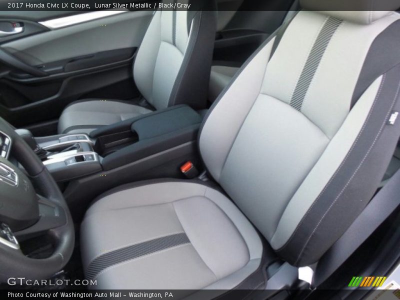 Lunar Silver Metallic / Black/Gray 2017 Honda Civic LX Coupe
