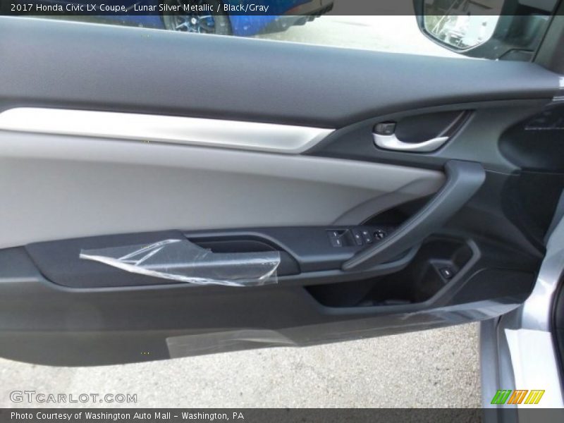 Lunar Silver Metallic / Black/Gray 2017 Honda Civic LX Coupe