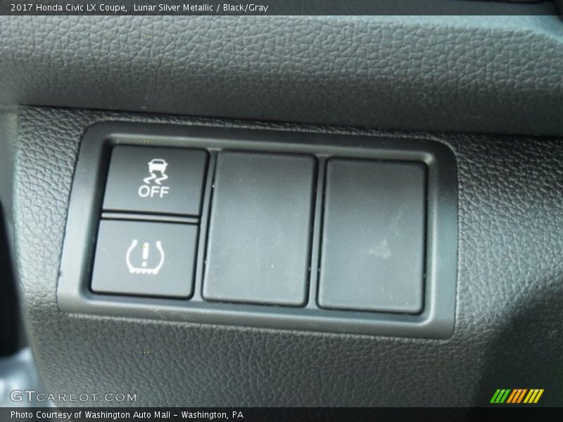 Lunar Silver Metallic / Black/Gray 2017 Honda Civic LX Coupe