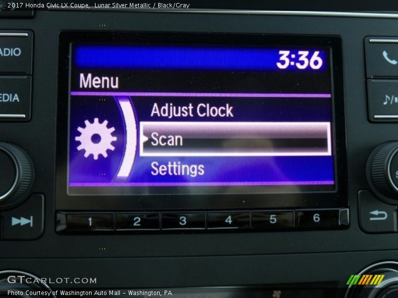 Lunar Silver Metallic / Black/Gray 2017 Honda Civic LX Coupe