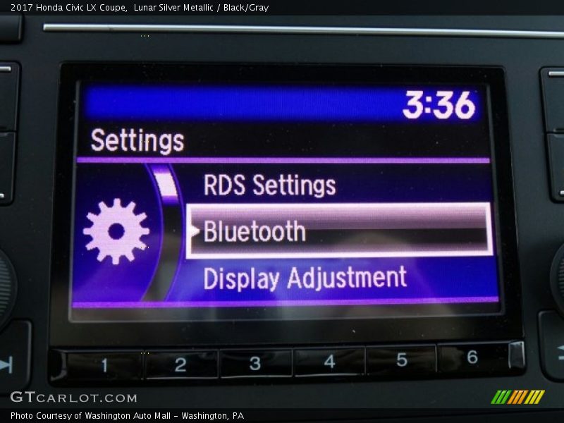 Lunar Silver Metallic / Black/Gray 2017 Honda Civic LX Coupe