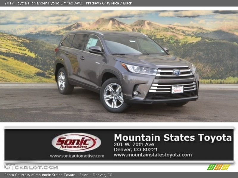 Predawn Gray Mica / Black 2017 Toyota Highlander Hybrid Limited AWD