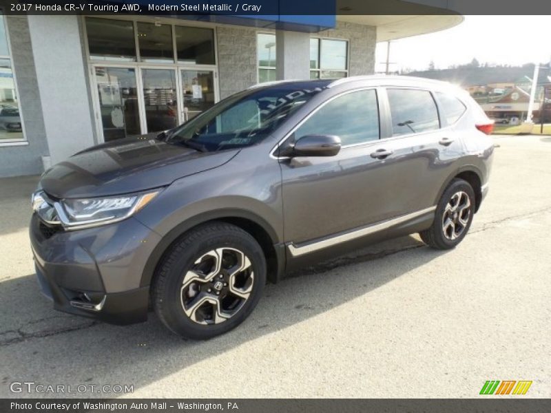 Modern Steel Metallic / Gray 2017 Honda CR-V Touring AWD
