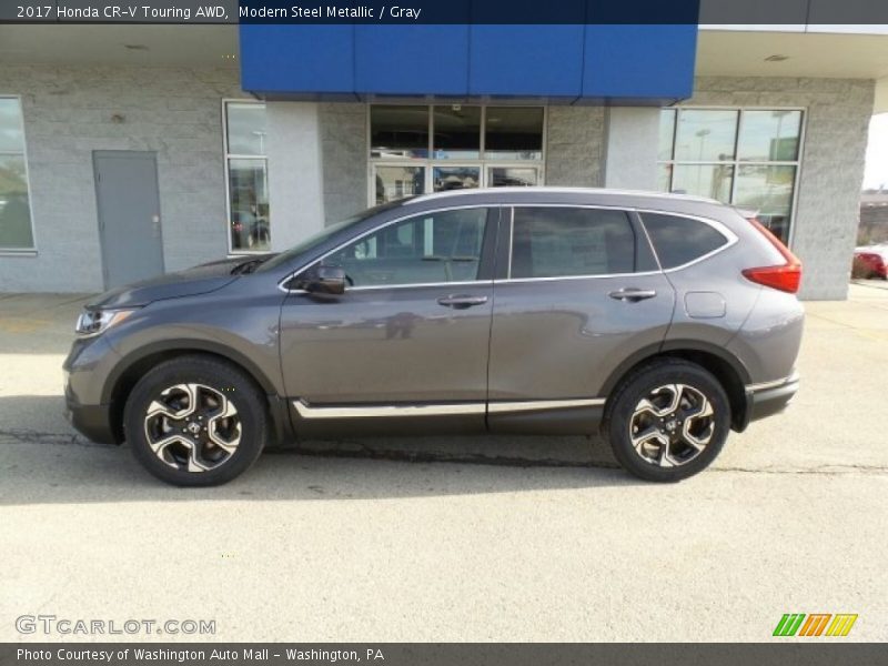 Modern Steel Metallic / Gray 2017 Honda CR-V Touring AWD