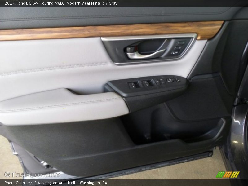 Modern Steel Metallic / Gray 2017 Honda CR-V Touring AWD