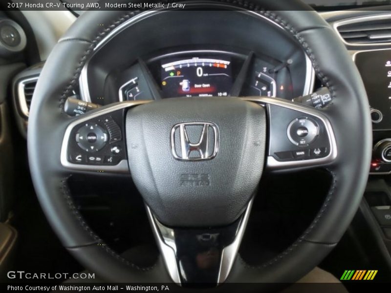 Modern Steel Metallic / Gray 2017 Honda CR-V Touring AWD
