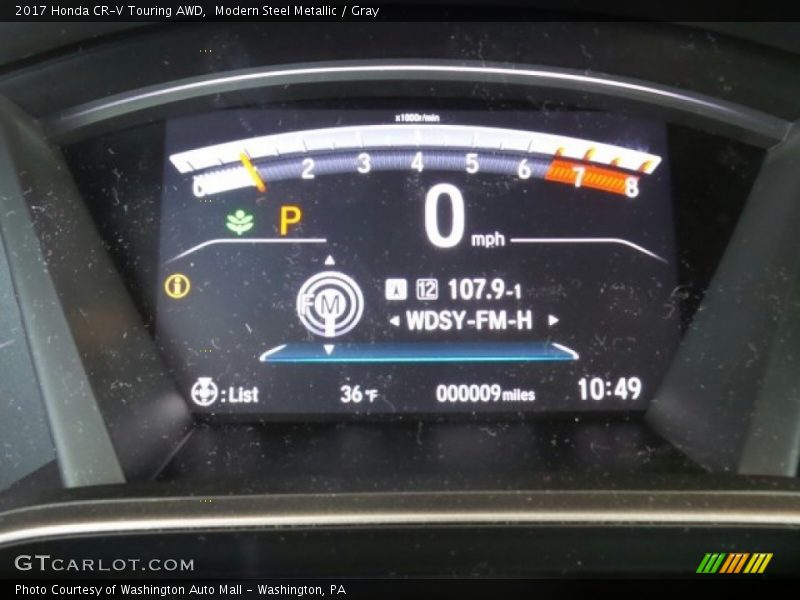 Modern Steel Metallic / Gray 2017 Honda CR-V Touring AWD