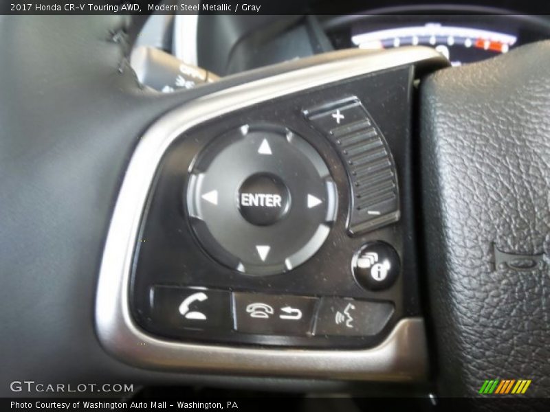 Modern Steel Metallic / Gray 2017 Honda CR-V Touring AWD
