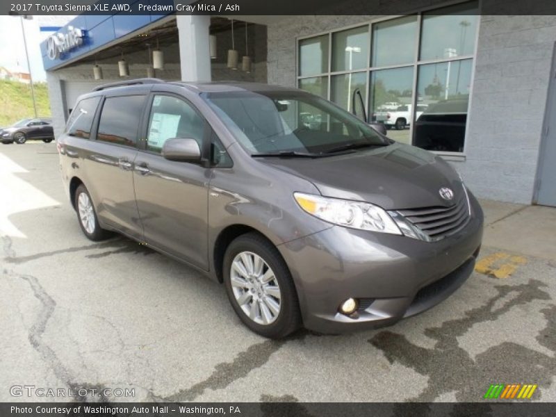 Predawn Gray Mica / Ash 2017 Toyota Sienna XLE AWD