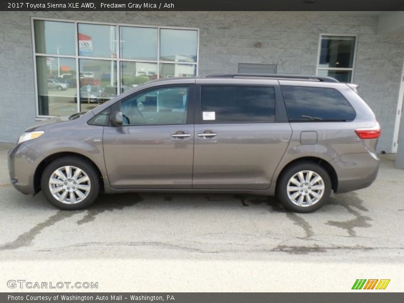 Predawn Gray Mica / Ash 2017 Toyota Sienna XLE AWD