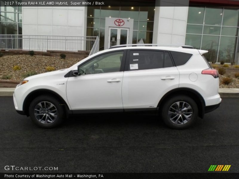 Super White / Black 2017 Toyota RAV4 XLE AWD Hybrid