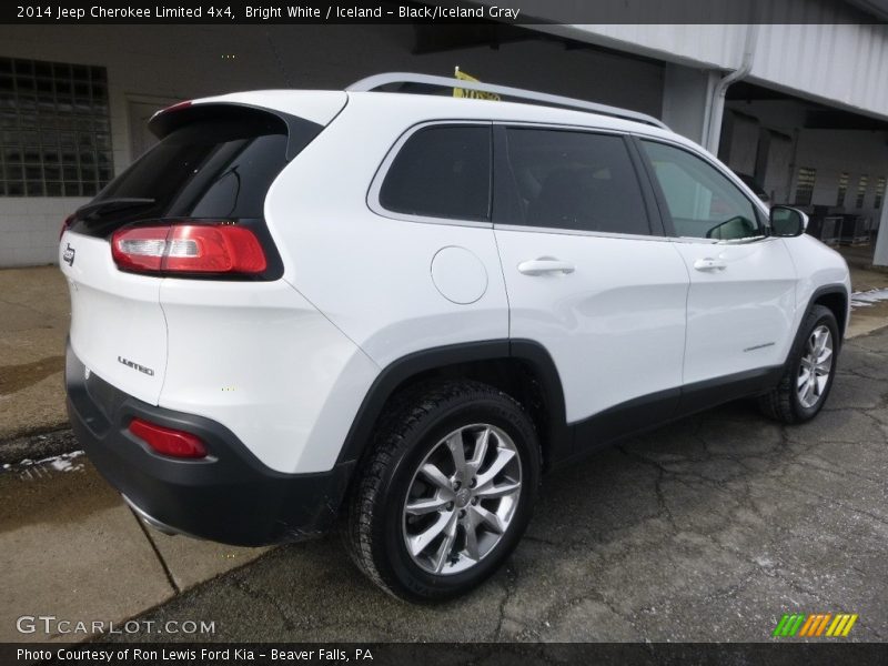 Bright White / Iceland - Black/Iceland Gray 2014 Jeep Cherokee Limited 4x4