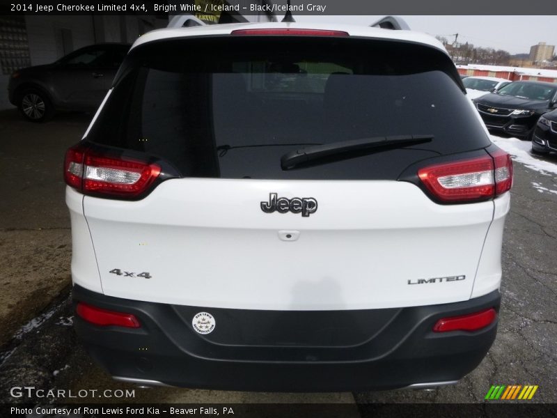 Bright White / Iceland - Black/Iceland Gray 2014 Jeep Cherokee Limited 4x4