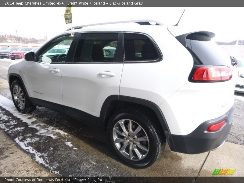 Bright White / Iceland - Black/Iceland Gray 2014 Jeep Cherokee Limited 4x4