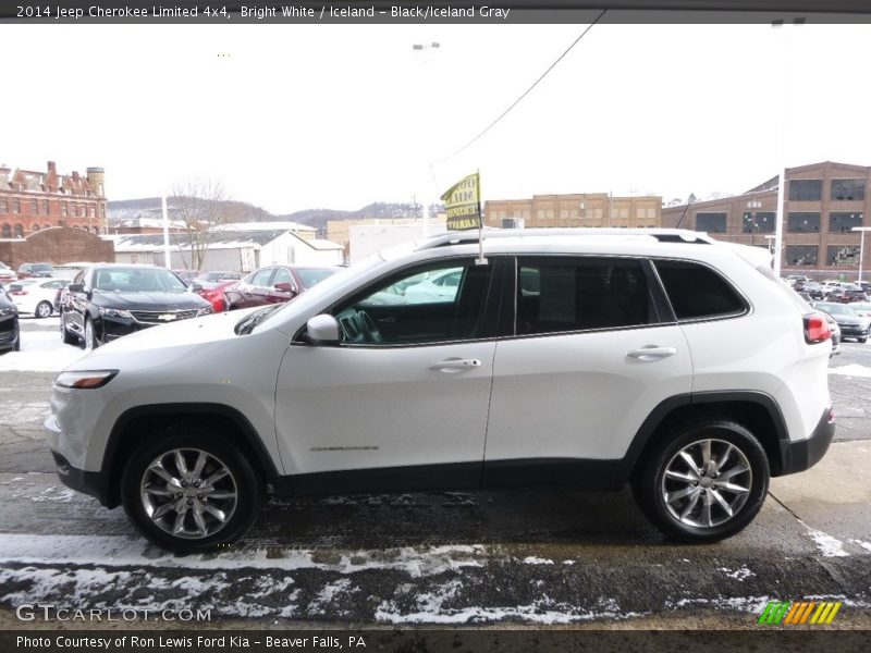 Bright White / Iceland - Black/Iceland Gray 2014 Jeep Cherokee Limited 4x4