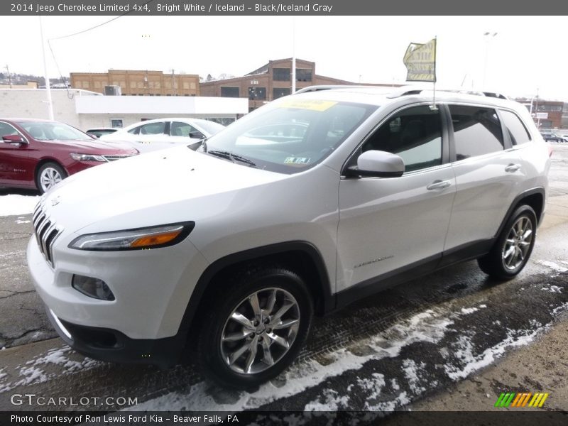 Bright White / Iceland - Black/Iceland Gray 2014 Jeep Cherokee Limited 4x4