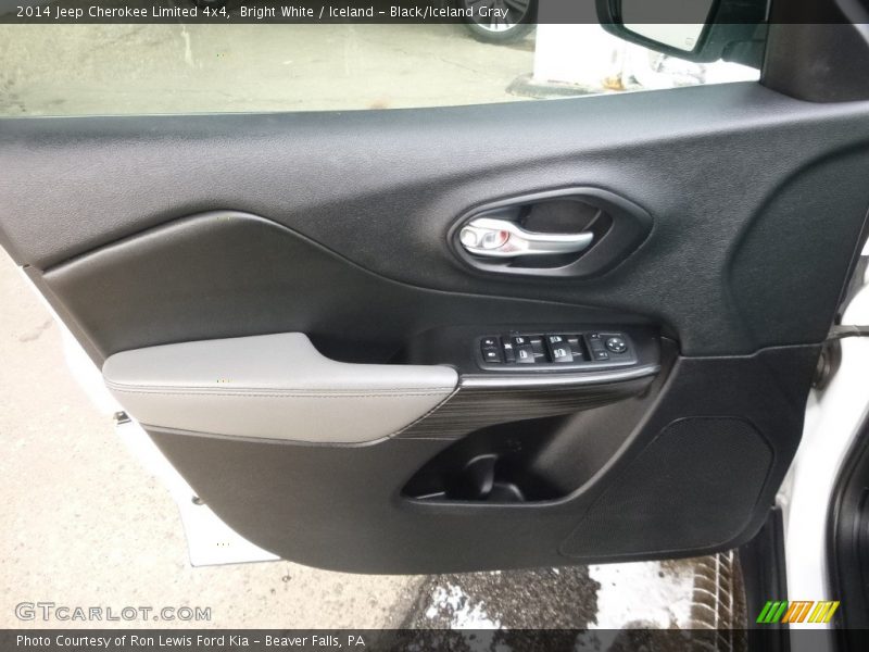 Bright White / Iceland - Black/Iceland Gray 2014 Jeep Cherokee Limited 4x4