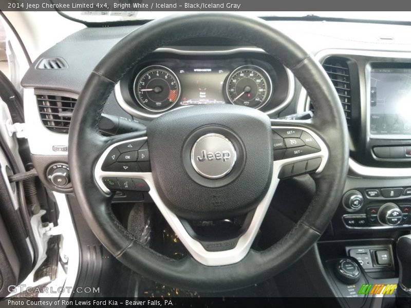 Bright White / Iceland - Black/Iceland Gray 2014 Jeep Cherokee Limited 4x4
