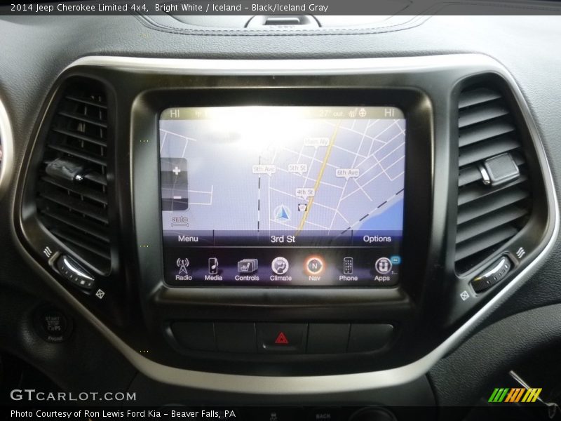 Bright White / Iceland - Black/Iceland Gray 2014 Jeep Cherokee Limited 4x4