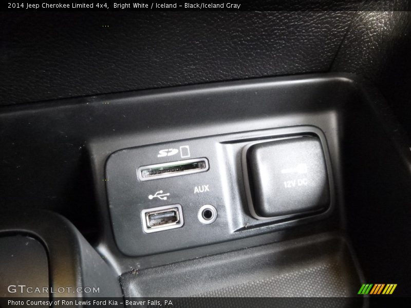 Bright White / Iceland - Black/Iceland Gray 2014 Jeep Cherokee Limited 4x4