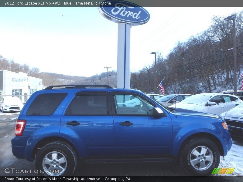 Blue Flame Metallic / Stone 2012 Ford Escape XLT V6 4WD