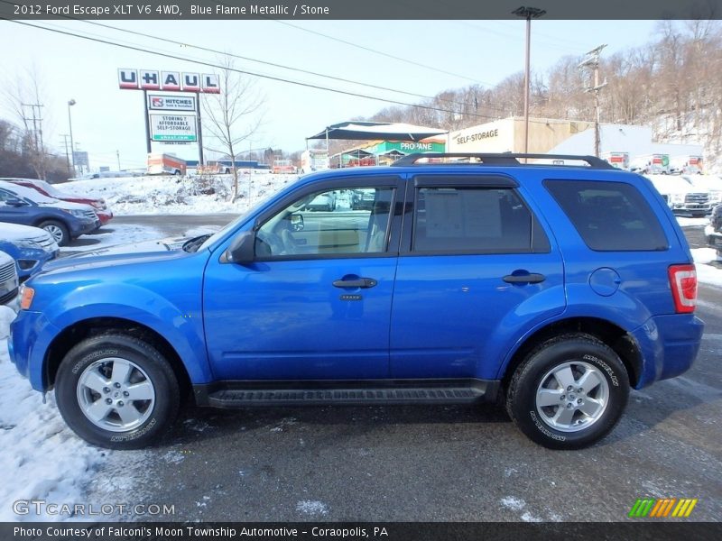 Blue Flame Metallic / Stone 2012 Ford Escape XLT V6 4WD