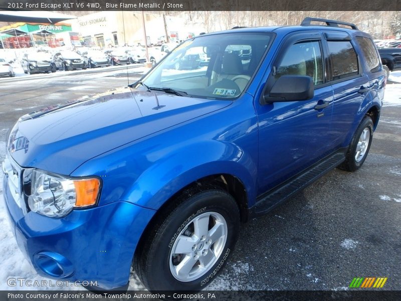 Blue Flame Metallic / Stone 2012 Ford Escape XLT V6 4WD