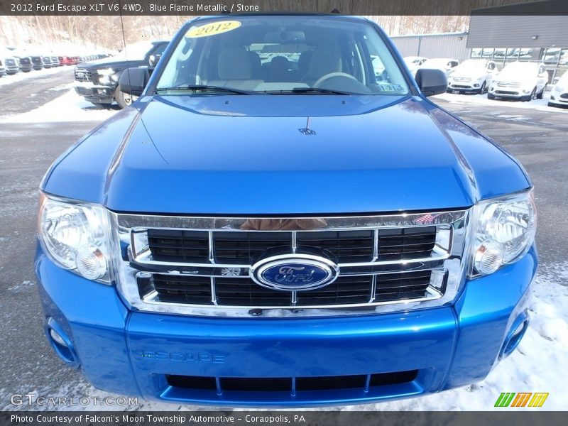 Blue Flame Metallic / Stone 2012 Ford Escape XLT V6 4WD