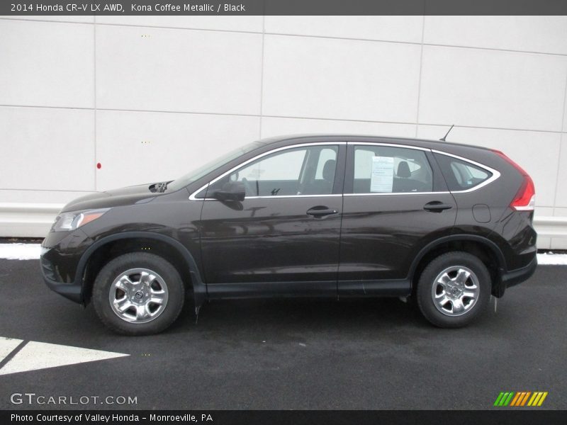 Kona Coffee Metallic / Black 2014 Honda CR-V LX AWD