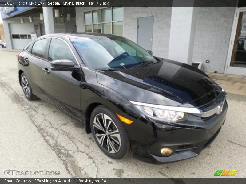 Crystal Black Pearl / Black 2017 Honda Civic EX-T Sedan