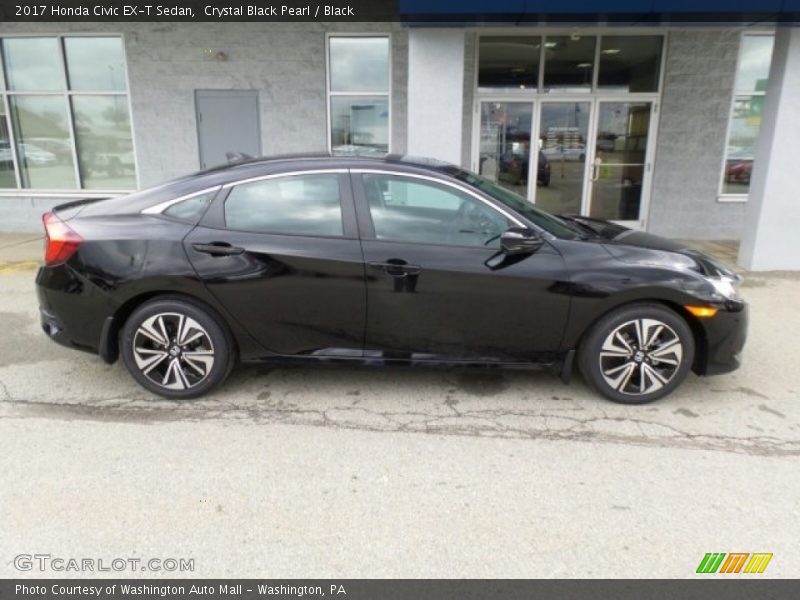 Crystal Black Pearl / Black 2017 Honda Civic EX-T Sedan