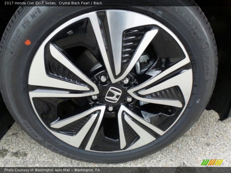 Crystal Black Pearl / Black 2017 Honda Civic EX-T Sedan